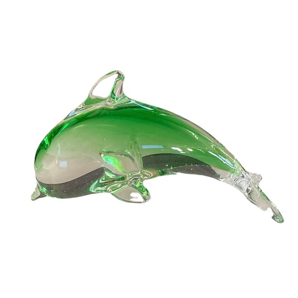 HOST PICK 🎉 Green blown glass dolphin figurine / paperweight (NWOT) - Picture 4 of 8